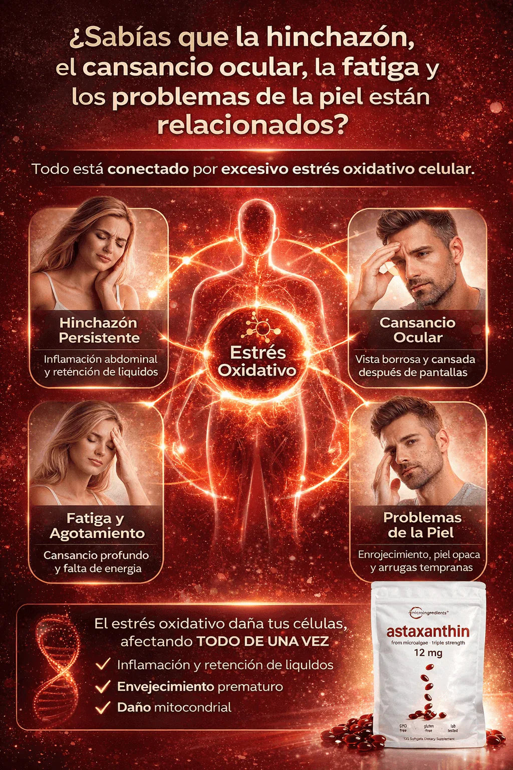 Astaxantina  – Antioxidante Premium para Energía, Piel y Bienestar Total🌟