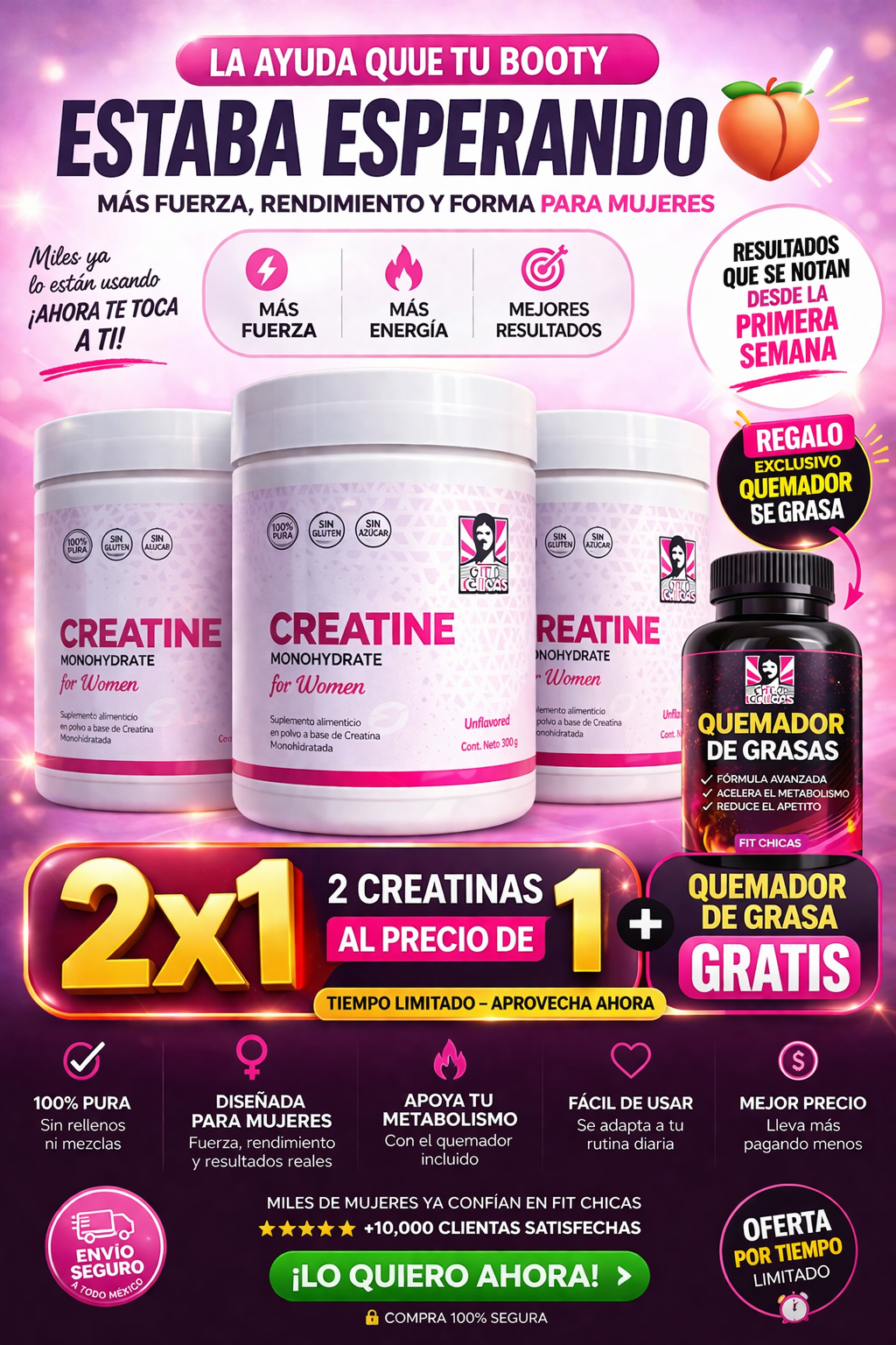 Old School® Monohidrato de creatina para mujeres 2x1! Tiempo limitado (Copia)