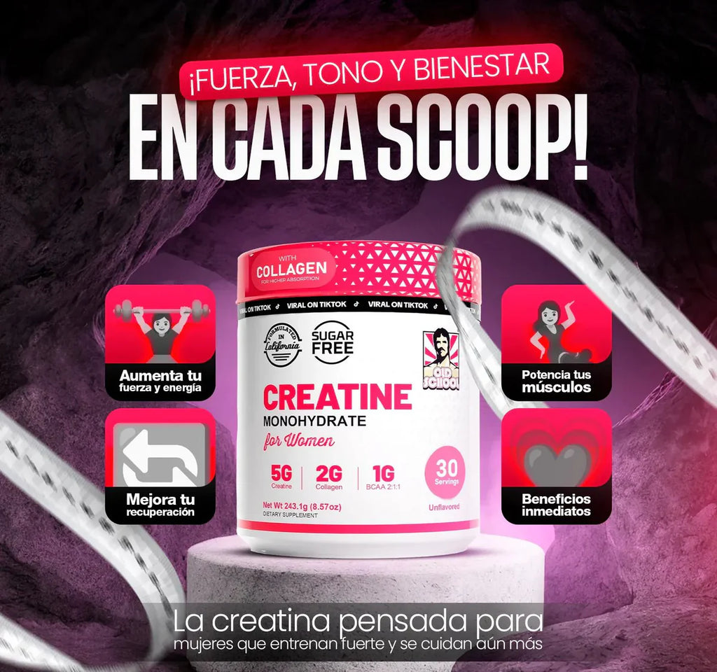 Old School® Monohidrato de creatina para mujeres 2x1! Tiempo limitado (Copia)